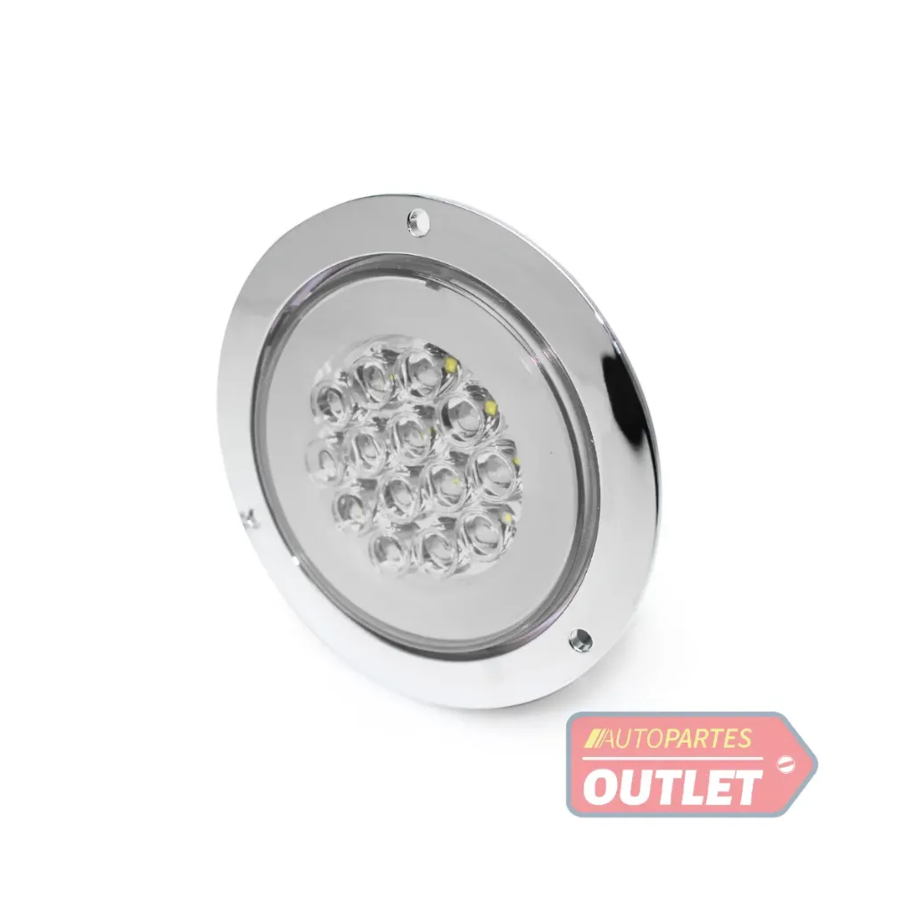 PLAFON LED BLANCO CON HALO ARO 14 LED 12/24V (REVERSA) EN-C22